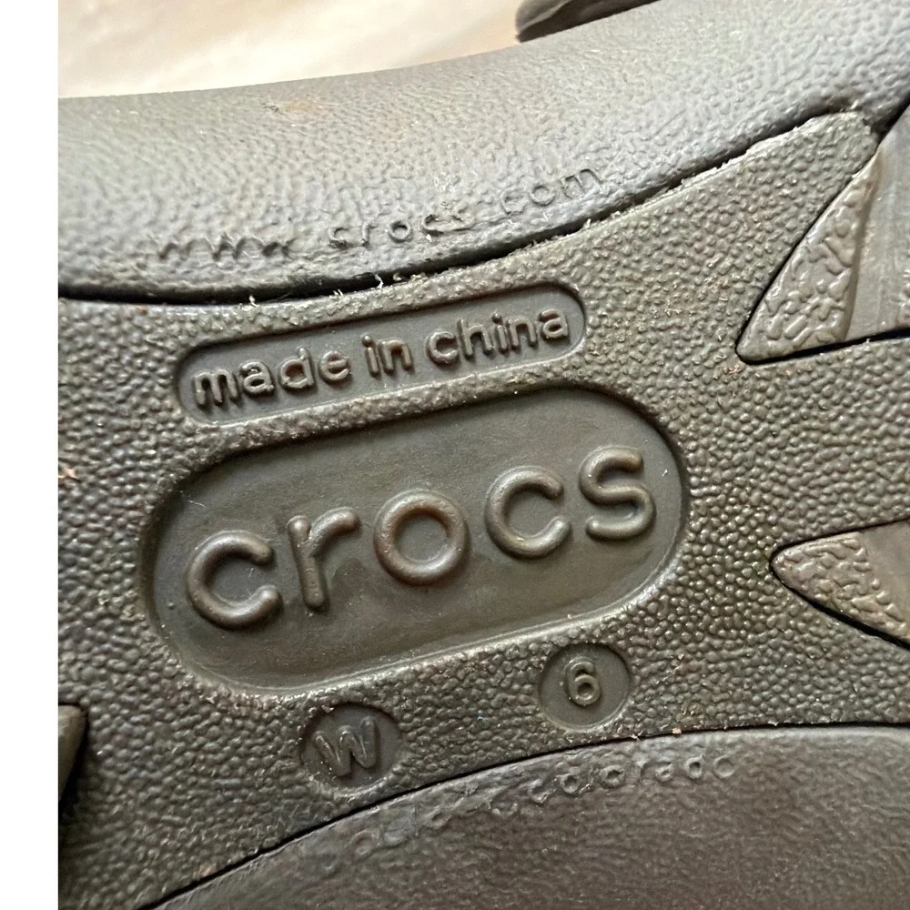 Crocs Alice Work Brown Ballet Flat Mary Jane Womens 6 Slip On Shoes Comfort Clog